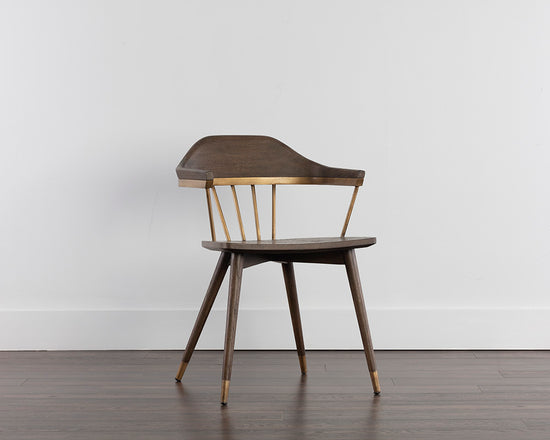 Sunpan Demi Dining Chair in Dark Brown/Grey
