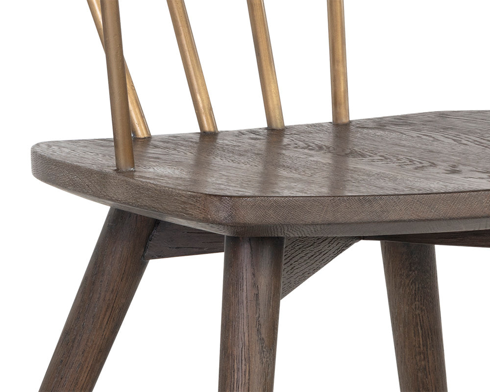Sunpan Demi Dining Chair in Dark Brown/Grey