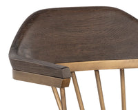 Sunpan Demi Dining Chair in Dark Brown/Grey
