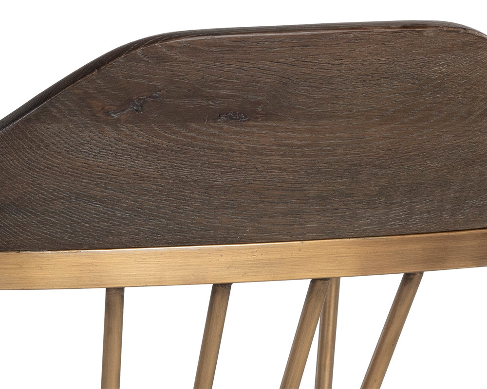 Sunpan Demi Dining Chair in Dark Brown/Grey
