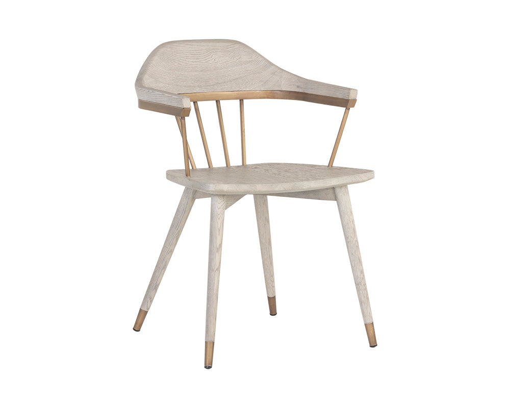 Sunpan Demi Dining Chair in Dark Brown/Grey