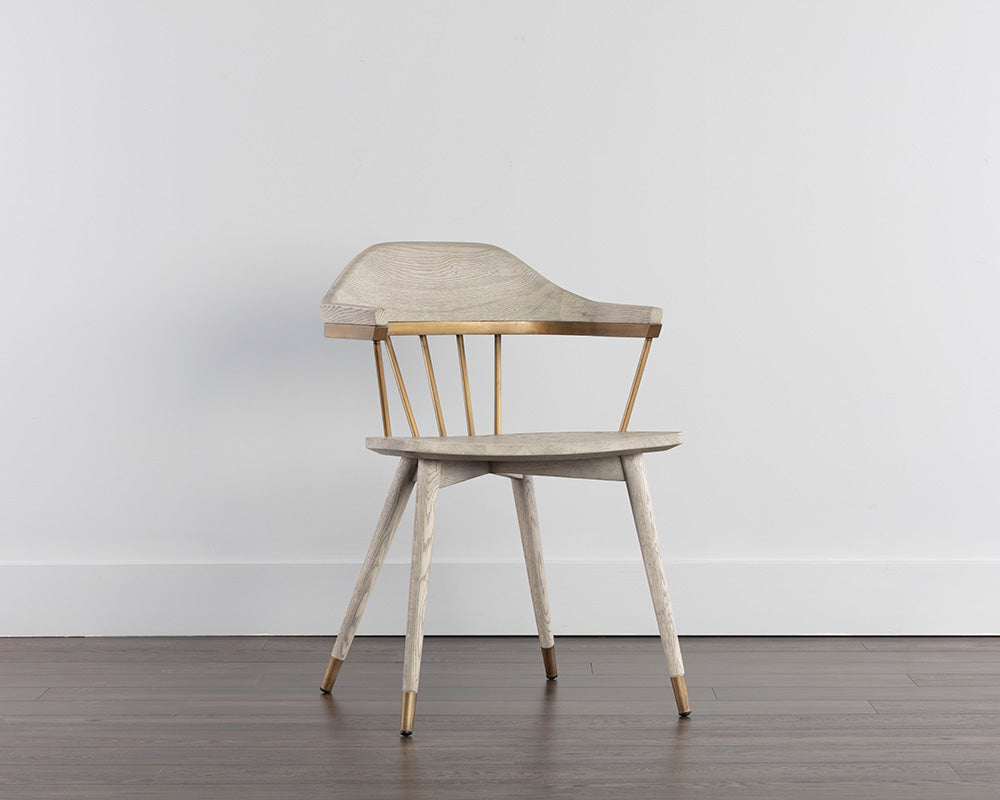 Sunpan Demi Dining Chair in Dark Brown/Grey