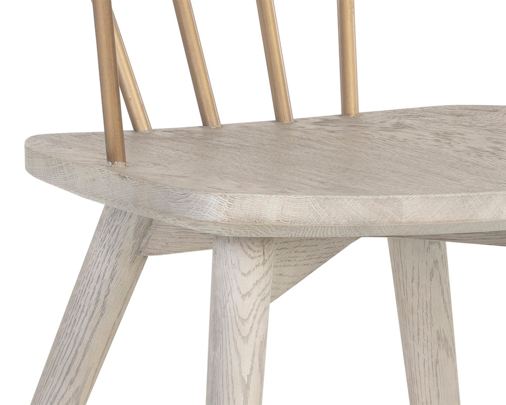 Sunpan Demi Dining Chair in Dark Brown/Grey