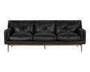 Sunpan Benton Sofa in Behike Ebony Leather