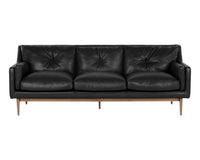 Sunpan Benton Sofa in Behike Ebony Leather