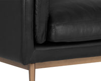 Sunpan Benton Sofa in Behike Ebony Leather