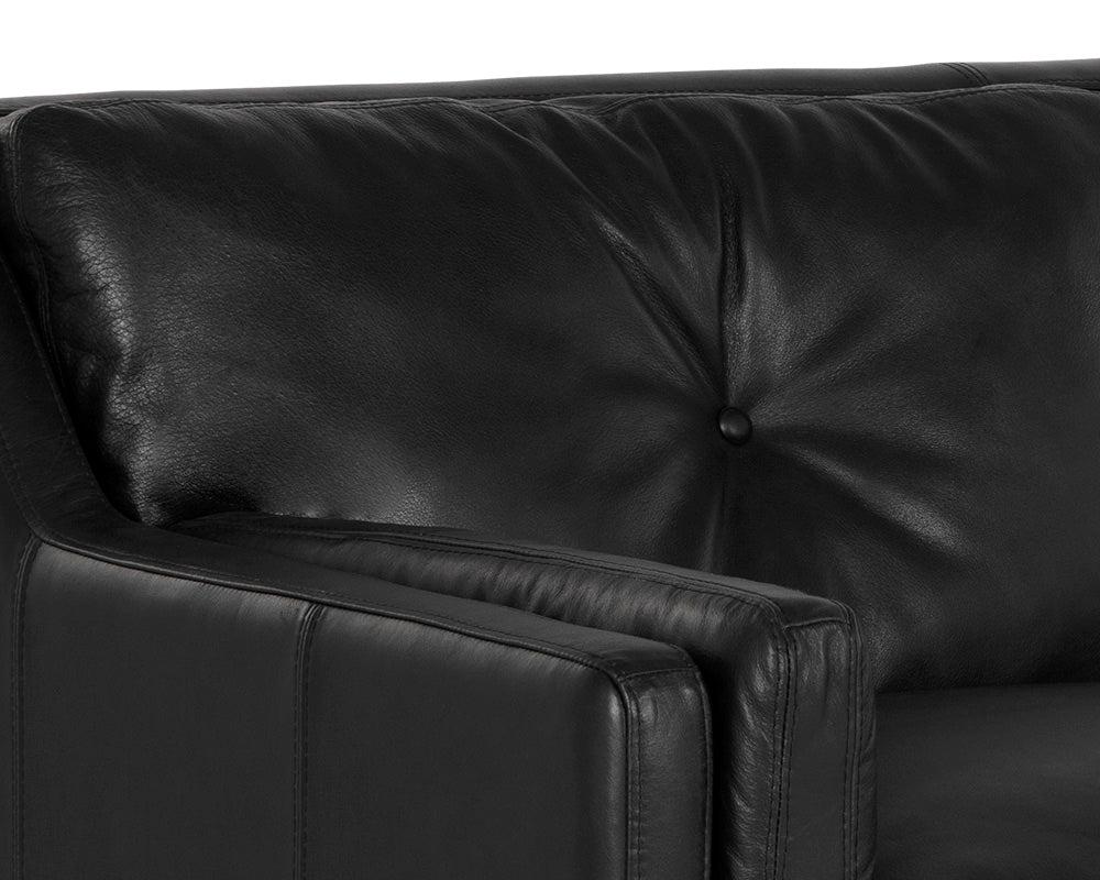 Sunpan Benton Sofa in Behike Ebony Leather