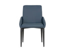 Sunpan Carlo Dining Armchair In Black And Dillon Thunder/Gold And Dillon Snow