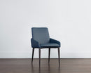 Sunpan Carlo Dining Armchair In Black And Dillon Thunder/Gold And Dillon Snow
