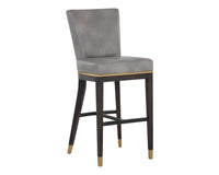 Sunpan Alister Barstool in Bravo Black and Abbington Black / Bravo Metal and Polo Club Stone