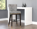 Sunpan Alister Barstool in Bravo Black and Abbington Black / Bravo Metal and Polo Club Stone