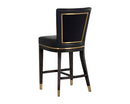 Sunpan Alister Counter Stool in Bravo Black and Abbington Black / Polo Club Stone