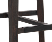 Sunpan Alister Counter Stool in Bravo Black and Abbington Black / Polo Club Stone