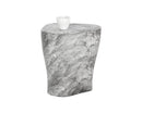 Sunpan Dali End Table in White / Marble Look and Grey - Large