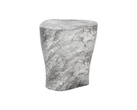 Sunpan Dali End Table In White/Marble Look And Grey - Small