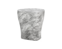 Sunpan Dali End Table In White/Marble Look And Grey - Small