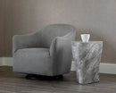 Sunpan Dali End Table in White / Marble Look and Grey - Large