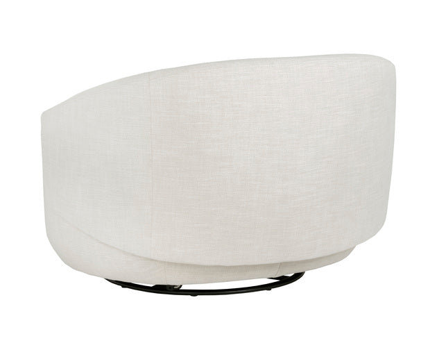 Sunpan Walsh Swivel Lounge Chair in Effie Linen