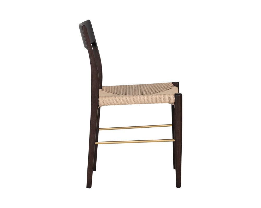 Sunpan Bondi Dining Chair in Black / Walnut - Set of Two