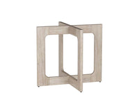 Sunpan Cypher Dining Table Base in Wood and Dark Brown / White Ceruse