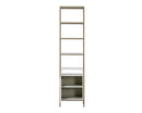 Sunpan Ambrose Modular Bookcase in Champagne Gold And Cream/Rustic Oak And Black - Small