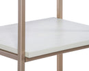Sunpan Ambrose Modular Bookcase in Champagne Gold And Cream/Rustic Oak And Black - Small