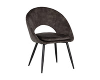 Sunpan Capaldi Dining Chair In Nono Petrol/Shitake/Tapenade Gold