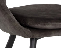 Sunpan Capaldi Dining Chair In Nono Petrol/Shitake/Tapenade Gold