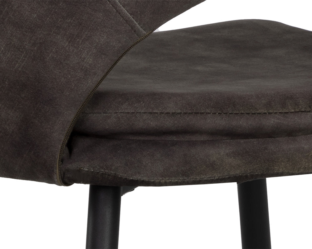 Sunpan Capaldi Dining Chair In Nono Petrol/Shitake/Tapenade Gold