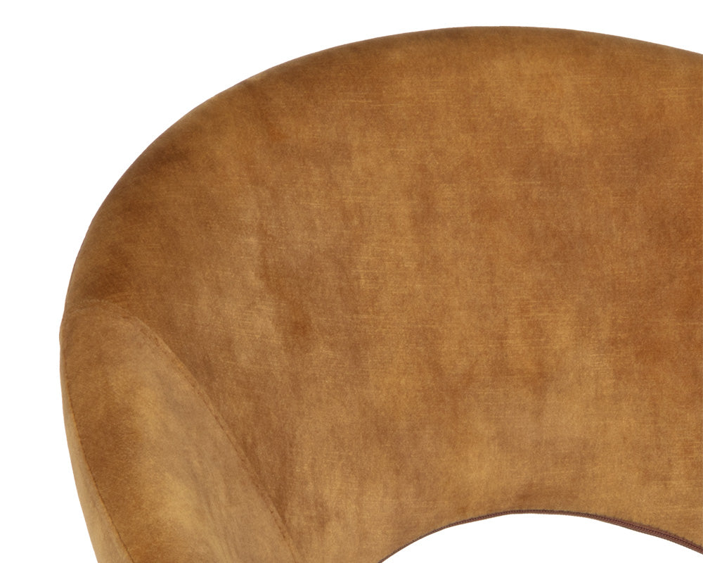 Sunpan Capaldi Dining Chair In Nono Petrol/Shitake/Tapenade Gold