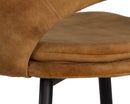 Sunpan Capaldi Dining Chair In Nono Petrol/Shitake/Tapenade Gold