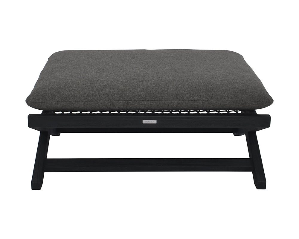 Sunpan Bari Teak Stool in Charcoal
