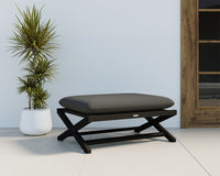 Sunpan Bari Teak Stool in Charcoal