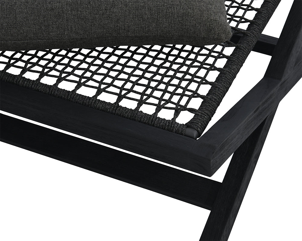 Sunpan Bari Teak Stool in Charcoal