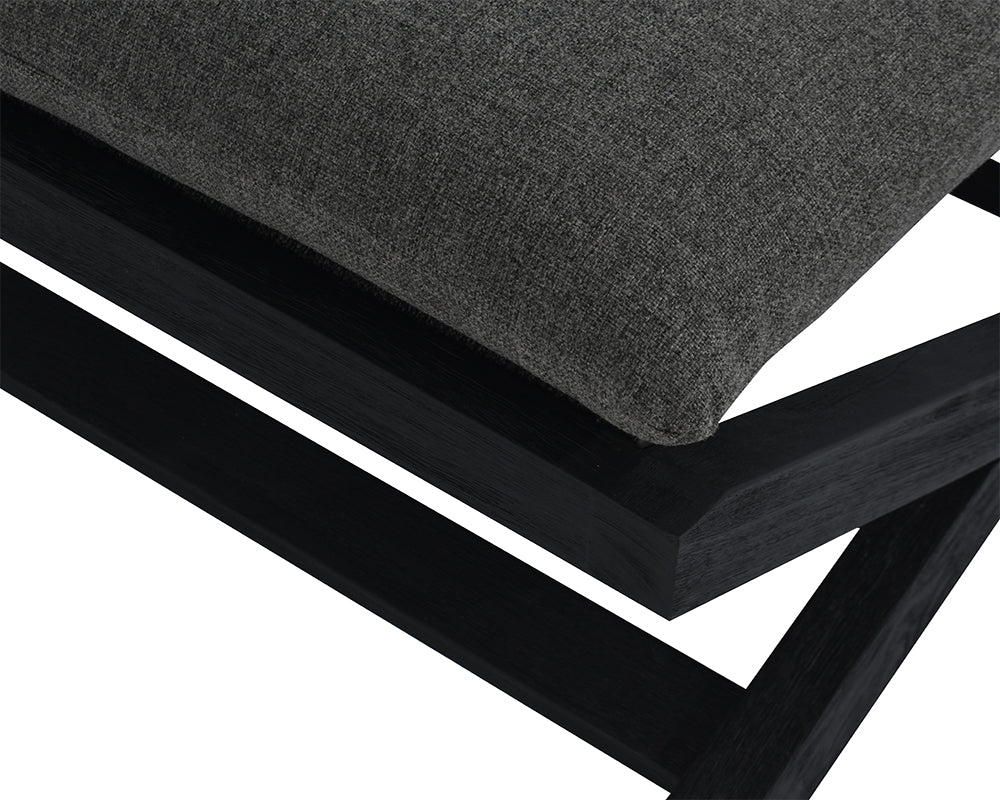 Sunpan Bari Teak Stool in Charcoal