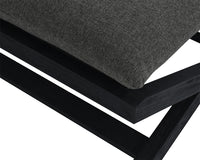 Sunpan Bari Teak Stool in Charcoal