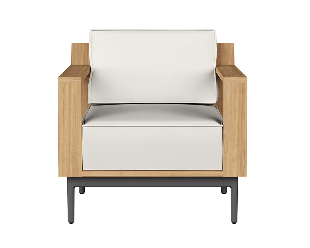 Sunpan Cagliari Armchair in Gracebay Grey / Palazzo Cream