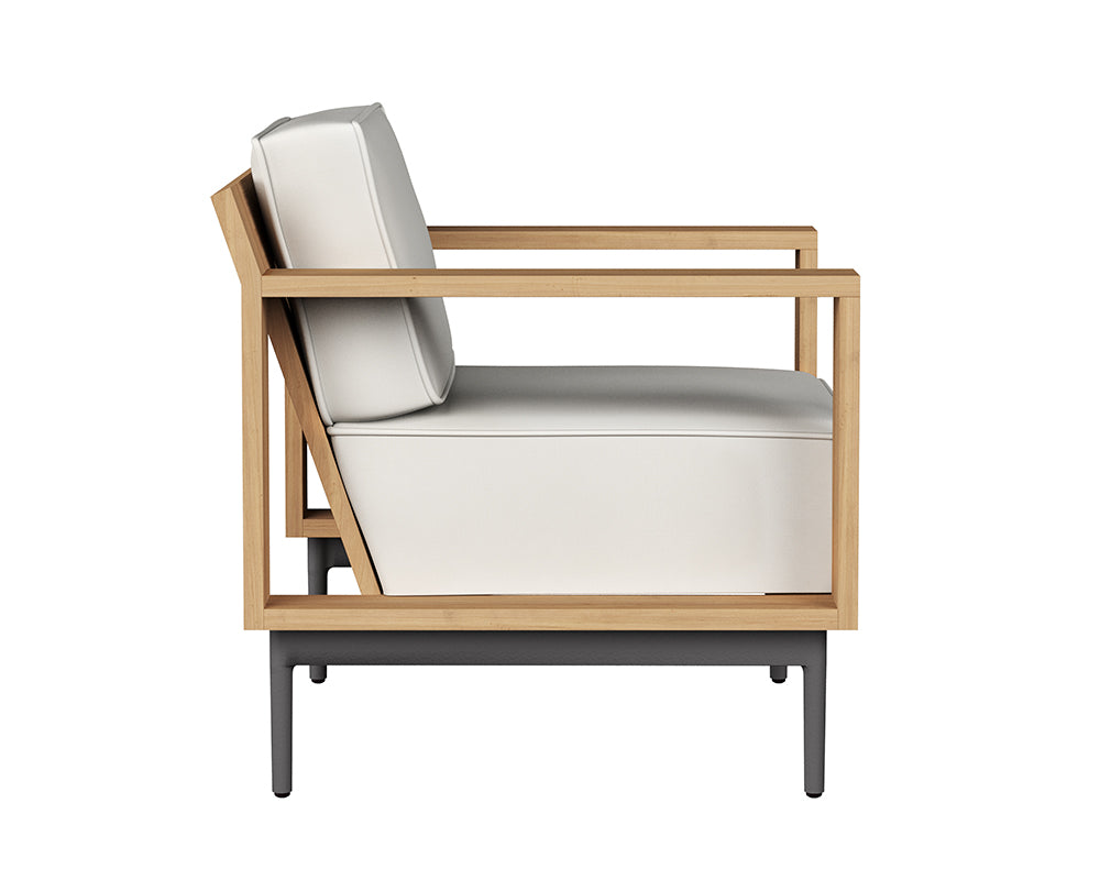Sunpan Cagliari Armchair in Gracebay Grey / Palazzo Cream