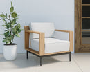 Sunpan Cagliari Armchair in Gracebay Grey / Palazzo Cream