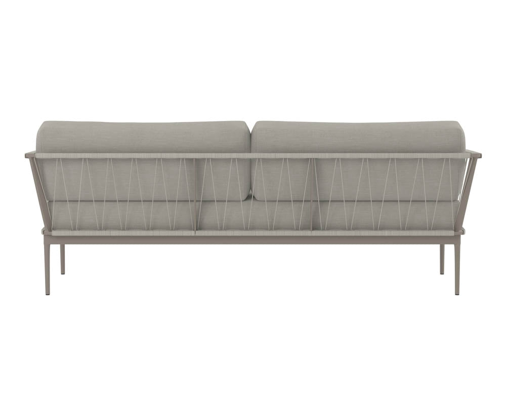 Sunpan Catania Sofa In Dark Grey And Copacabana Grey/Grey And Palazzo Taupe