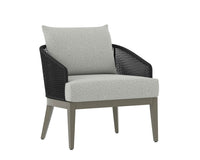 Sunpan Capri Lounge Chair in Natural and Gracebay Grey/Smoke Grey and Copacabana Marble / Drift Brown