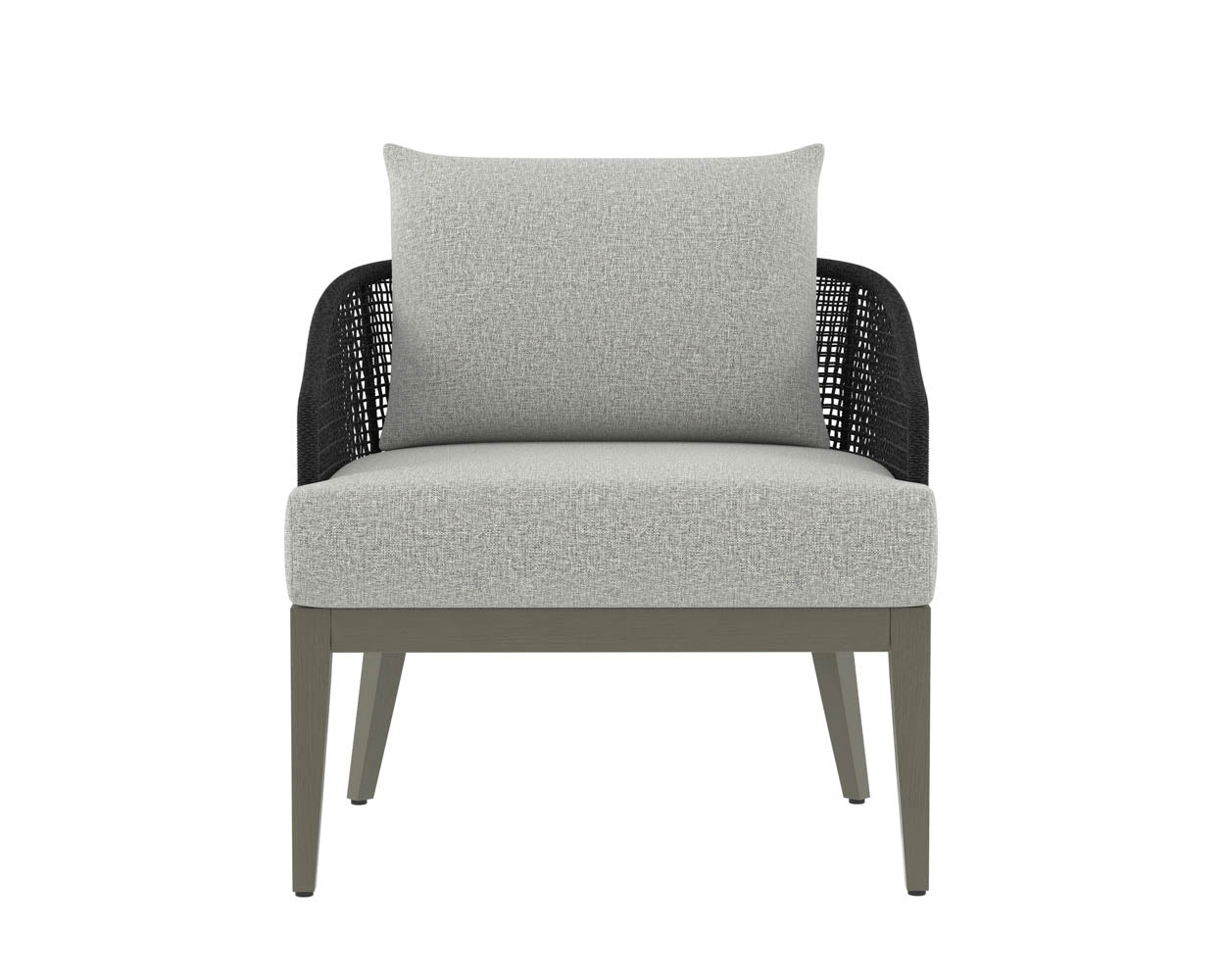 Sunpan Capri Lounge Chair in Natural and Gracebay Grey/Smoke Grey and Copacabana Marble / Drift Brown