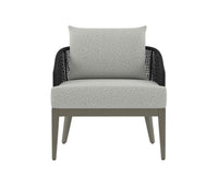 Sunpan Capri Lounge Chair in Natural and Gracebay Grey/Smoke Grey and Copacabana Marble / Drift Brown