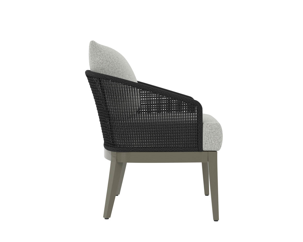 Sunpan Capri Lounge Chair in Natural and Gracebay Grey/Smoke Grey and Copacabana Marble / Drift Brown