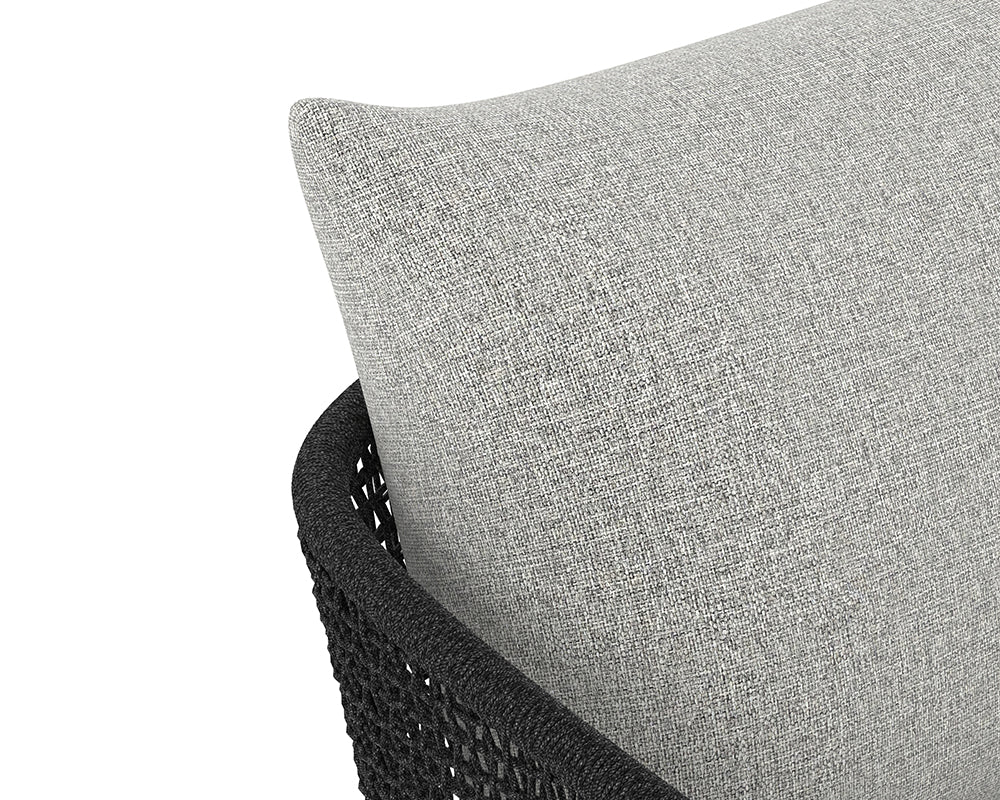 Sunpan Capri Lounge Chair in Natural and Gracebay Grey/Smoke Grey and Copacabana Marble / Drift Brown