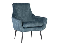 Sunpan Aletta Lounge Chair in Nono Petrol/Tapenade Gold