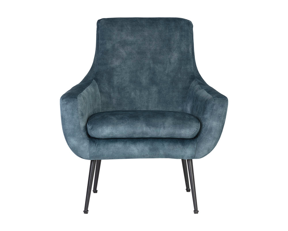 Sunpan Aletta Lounge Chair in Nono Petrol/Tapenade Gold