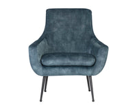 Sunpan Aletta Lounge Chair in Nono Petrol/Tapenade Gold