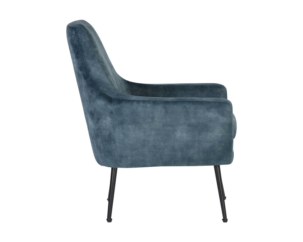Sunpan Aletta Lounge Chair in Nono Petrol/Tapenade Gold