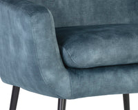 Sunpan Aletta Lounge Chair in Nono Petrol/Tapenade Gold